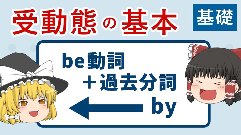 【英文法】受動態（受け身）の基本はこれで完璧！［受動態・基礎１］ゆっくり解説