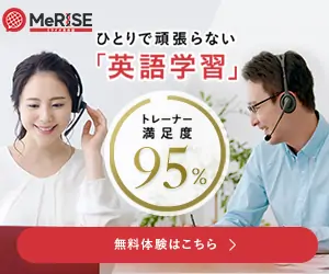 完全マンツーマンの英会話スクール【MeRISE英会話(ミライズ)】